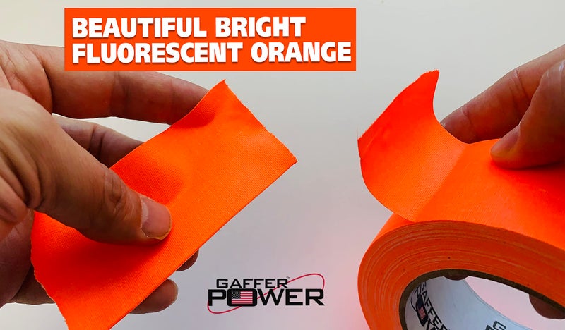 Gaffer Power Real Professional Grade Gaffer Tape | US Made | Bright Vibrant Orange Fluorescent | Highly Visible | Durable & Versatile | Weather Resistant | Markings & Labeling | Better Than Orange Duct Tape - Image 2